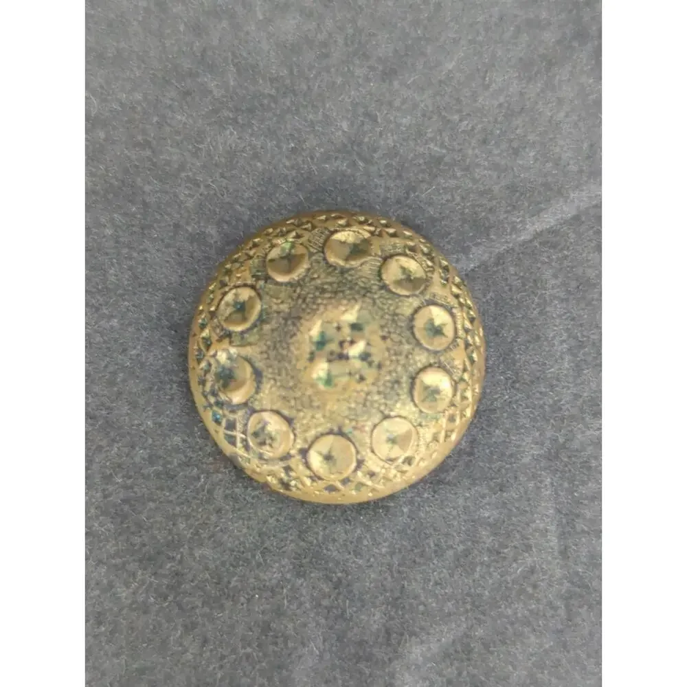 LOT EE of 10 Antique Vintage Victorian Brass Mixed Materials Buttons ESTATE FIND
